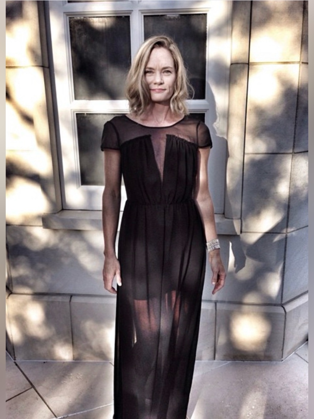 Black Sheer V shaped MiniMaxi Dress, Classic formal dress